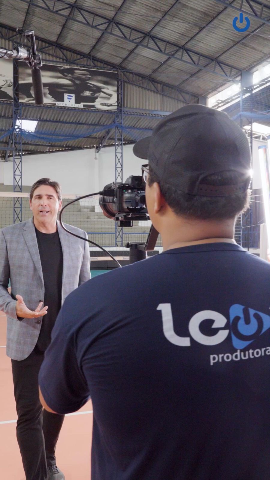 Entrevista gravada em quadra