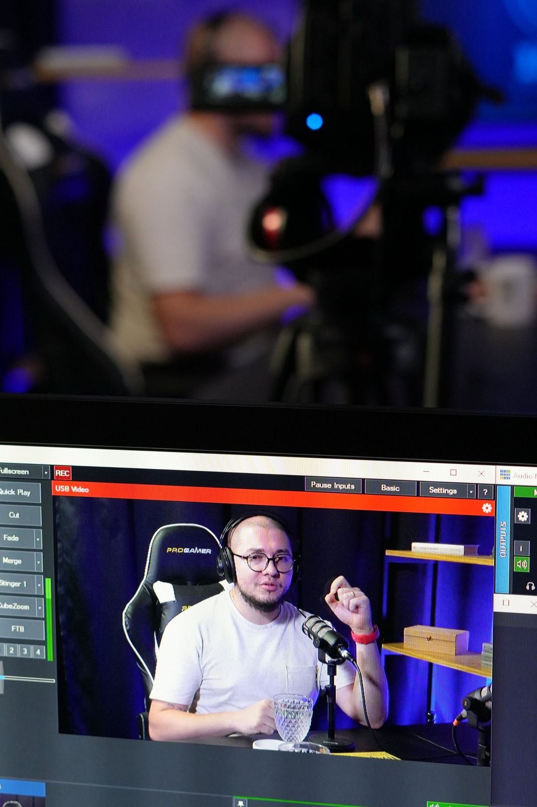 Gravação de podcast